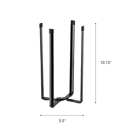 YAMAZAKI Home Tower Kitchen Multi Eco Stand - Multifunctional Plastic Bag Holder Bottle Dryer - Steel - color: Black