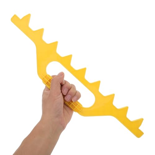 UKCOCO Plastic Beehive Frame Spacer Tool for Apiary, Yellow 8-Frame Deck Spacer, Lightweight Hive Frame Alignment Equipment for Bee Colony Management