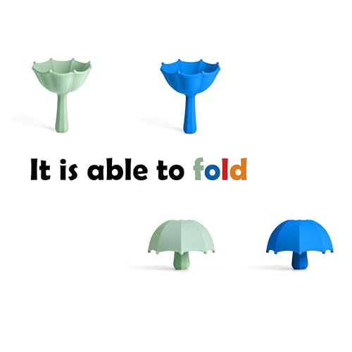 Mushroom Umbrella Funnel, for Filling Bottles or Containers Red Wine, Juice, Milk, Beverages, Silicone Collapsible ，New Year Christmas Birthday Gifts Creative and Practical Gifts(Green)