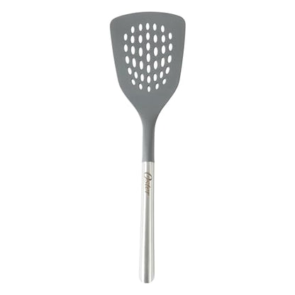 Oster Chadswyck 13” Slotted Turner Spatula, Heat Resistant Silicone Head, Stainless Steel Handle, Safe for Nonstick Cookware, Dishwasher Safe - color: Chadswyck (13" Slotted Turner)