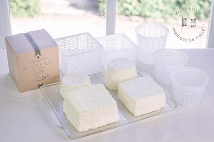 Cheesemaking Molds - Ricotta Cheese Draining Baskets for Home Cheese making Made in Italy - size: Set of 5