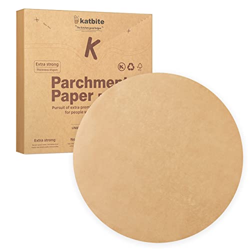 Katbite 200Pcs 6 Inch Parchment Paper Rounds, Unbleached & Non-stick, Precut Parchment Circles for Cheesecake Spring Pans, Fridge Storage/Freezing Hamburger Patties - size: 6inch-200-Unbleached