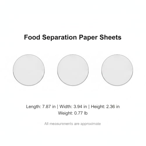 500-Count Pre-Cut Silicone Coated Parchment Sheets, Non-Stick Food Separation Paper for Freezer Storage, Burgers, Cheese, and Baked Goods, White - size: 7.87 x 3.94 x 2.36 in