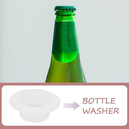 12pcs White Full-cover Sealing Gaskets for Swing Top Bottles, Beer and Soda Bottle Washers Replacement, Leak-proof Flip Cap Seals for Home Brewing and Fermentation