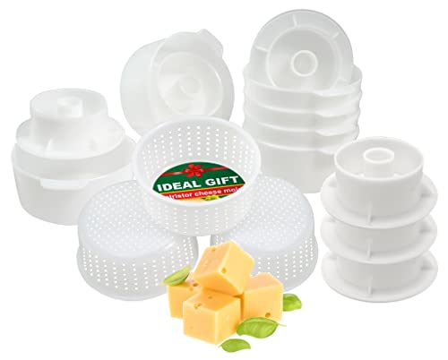 Cheese Making Kit Beginners - 6 pcs Cheese Mold with a Follower Piston + 3 pcs Soft Cheese Molds - Cheese Making Supplies - Moldes Para Queso Fresco Casero - Cream Cheese Form Mold Basket №4
