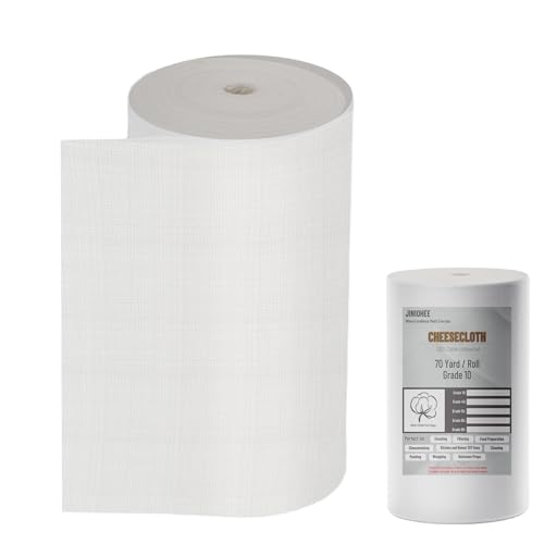 1 Roll Grade 10 Cheese Cloths for Straining, 70 Yard Reusable Cheese Cloths for Cooking, 100% Unbleached Cotton Fabric Table Runner for for Cooking, Wedding Decor, Straining - size: Grade 10 70 Yard）