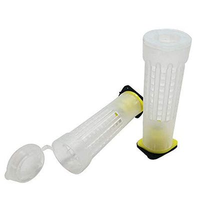 Beekeeping Rearing Cup Kit—Queen Bee Roller Cage 20pcs Equipment Insects Tools Queen Bee Cage Holder Fixtures