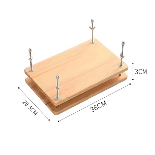 Professional Wooden Book Press with Steel Bolts for Binding and Restoration Cheese Press