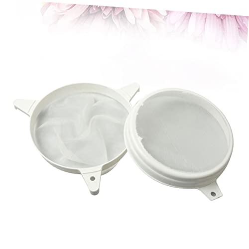 Cabilock 1pc Double Sieve Plastic Honey Strainer Beekeeping Supplies Fine Strainer Bee Keeping Tools Honey Filting Mesh