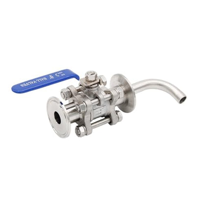 1/1.5"TC Ball Valve & Racking Arm Stainless Steel 304 50.5mm OD Homebrew Kettle/Conical Fermenter Parts