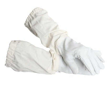 Goatskin Leather Beekeeper's Glove with Long Canvas Sleeve & Elastic Cuff. Size - XXS - size: 2X-Small (Pack of 1)