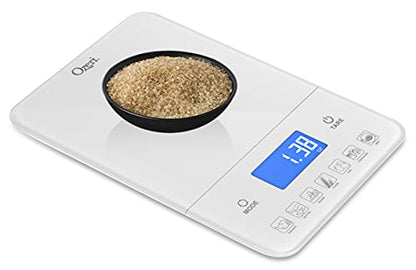 Ozeri Touch III Digital Kitchen Scale with Calorie Counter, 22 lbs (10 kg), White - color: White