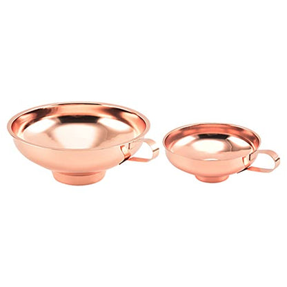 Stainless Steel Wide Mouth Rose Gold Jar Canning Funnel With Handle Kitchen Tool Jar Funnel Wide Mouth - color: small