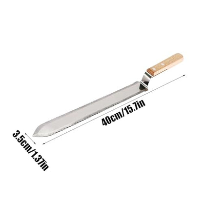 Uncapping Beekeeping Cutter – Stainless Steel Serrated Blade, Honey Bee Cutter, Hive Hand Tool | Beekeeper Equipment for Easy Honey Extraction, Durable Uncapping Tool for Frames, Wax Removal - color: Double sided