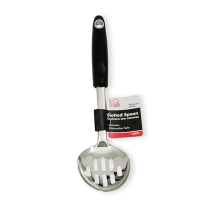 Chef Craft Select Slotted Spoon, 12 inch, Stainless Steel - size: 12 inch, style: Slotted Spoon