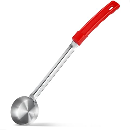 2 Ounce Solid Stainless Steel Portion Control Ladle Spoon -Pizza Sauce Serving Spoons Portion Ladle for Sauces, Perfect for Weight Watchers, Buffets, Parties - size: 2 Ounce, style: 1 PCS