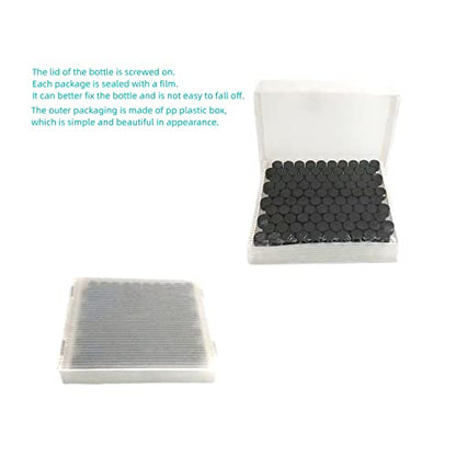 1 Dram Glass Sample Vial,4 ML Clear Borosilicate Glass Liquid Sampling Sample Glass Thread Bottles,15x45mm,13-425 Black Screw Caps with PE Liner, Pack of 100. - size: 4ML