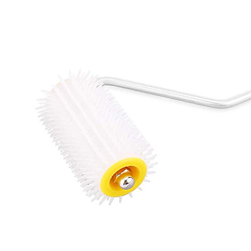 Flexzion 11" Stainless Steel Cold Uncapping Serrated Blade Knife and 12" Plastic Needle Roller, Bee Hive Wax Scraper Uncapper Extractor Beekeeping Tool Equipment for Beekeepers Honey Extracting