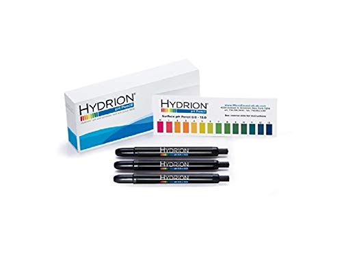 Micro Essential Lab P-12M Hydrion Insta-Chek Surface pH Pencils, 0 - 13 pH (Pack Of 3)