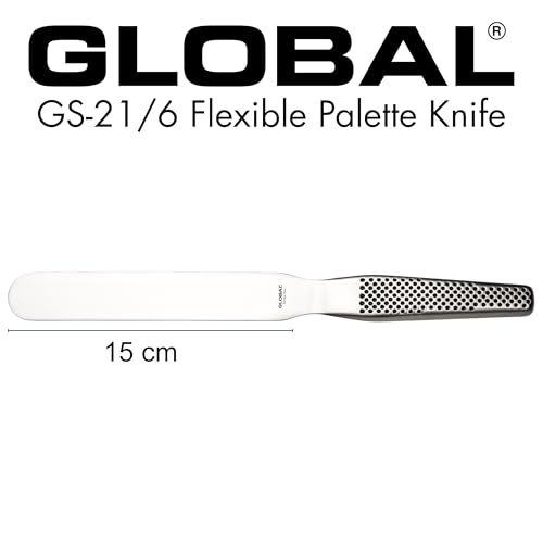 Global 6 inch Straight Spatula, Stainless Steel, GS-21/6 - size: 6-Inch