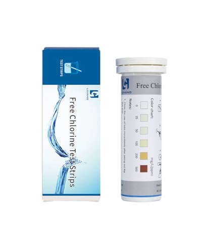 0-500 ppm Chlorine Test Strips for Restaurant Sanitizer Test Kit, 100 Strips per Vial, Bleach Test Strips, Testing Kit for Food Service, Bars, Hotels, Kitchen Supplies, Food Trucks, Daycare, Factory