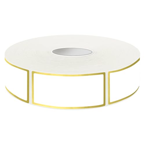 600 Golden Border Removable Freezer Labels Water Oil Resistant with Perforation Line for Food Containers Jars Pantry Organization (Ink Quick-Dry，1” x 2”) - color: Gold-600, size: 1” x 2”