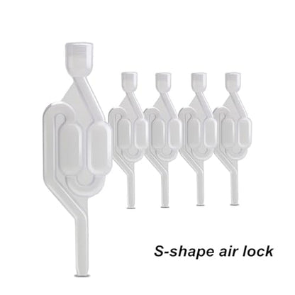 Wires and Cables Home Brewing Airlock Carboys & Fermenters Seal Valve Fermentation Wine Making Tools Food Grade S Shape Wires and Cables(A) - color: A