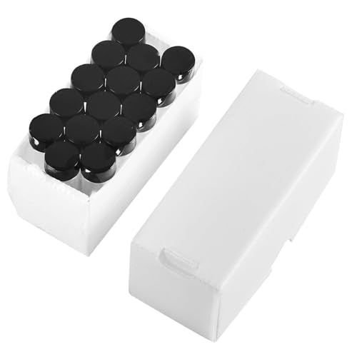 15 PCS 40ML Amber Small Liquid Sample Glass Vials with Screw Caps,27.5x95mm Leak-Proof Vial, 24-400 Black Screw Cap with PE Liners for Lab, Essential Oil, Perfume, Reagents - size: 40ML(27.5*95mm）