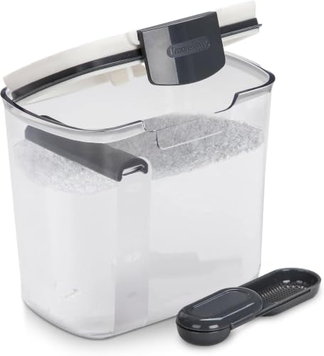 ProKeeper 1 Quart Airtight Powdered Sugar Storage Container – Grey,BPA-Free Plastic,(Pack of 12) - color: Grey, size: 1 Piece (Pack of 12)