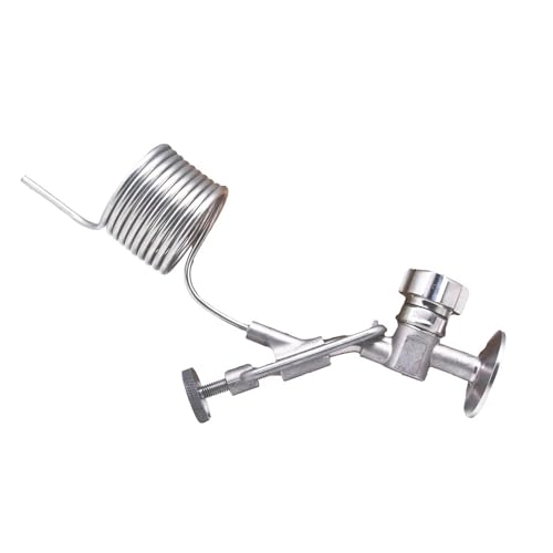 1.5" Tri Clamp Sampling Valve SS304 With Defoamer Coil – Sanitary Beer Brewing Valve for Conical Fermenter, Homebrew & Commercial Use(TC50.5mm and coil) - size: TC50.5mm and coil