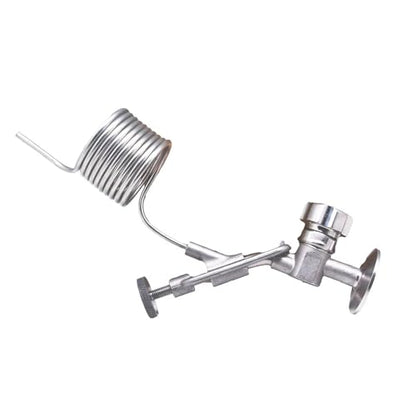 1.5" Tri Clamp Sampling Valve SS304 With Defoamer Coil – Sanitary Beer Brewing Valve for Conical Fermenter, Homebrew & Commercial Use(TC50.5mm and coil) - size: TC50.5mm and coil