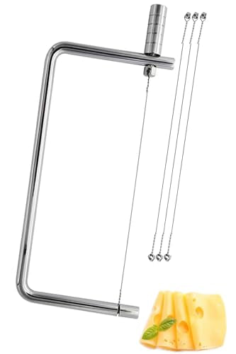 6in Cheese Slicer Accessories Kitchen Knife Marble Board Cheese Cutter Stainless Steel Components - Great for Making Giftable Cheese Cutting Boards with the Cheese Slicer Kit,(1Slicer+4Wires)6"