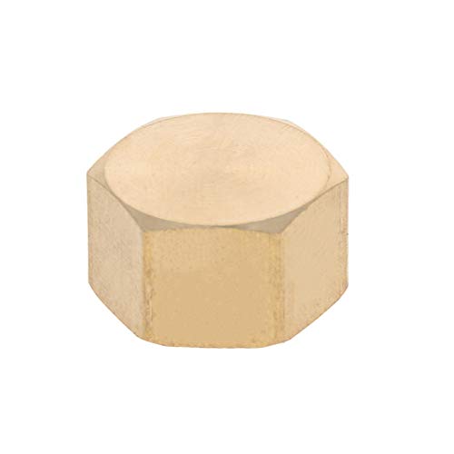 Othmro 1pcs Brass Hex Socket Pipe Fitting, 1/2" Male Thread Hose Adapter Connector Fit for 0.49" Tubes Pipe Plug Fitting Assortment Set for Garden Pipe Pneumatic Solenoid Valve Gold - size: 1pcs 1/2"