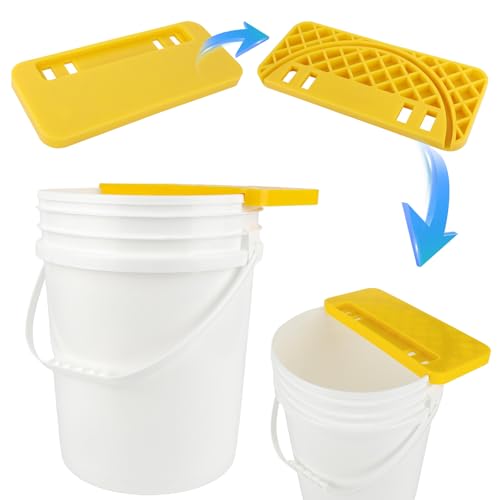 Honey Uncapping Tank Holder, Honey Harvesting Tools, Easy Clean Honey Extractor Tank Bucket Scraper for Beekeeping Hive Frames Cleaning, Fit All 5 or 6 Gallon Bucket