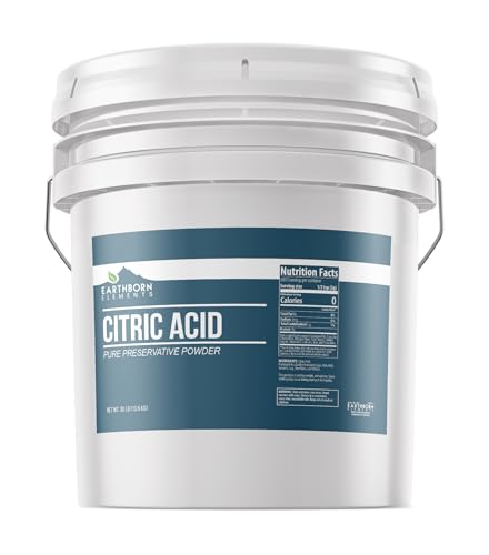 Earthborn Elements Citric Acid (3.5 Gallon), Food Safe, Preservative, Non-GMO - size: 480 Ounce (Pack of 1)