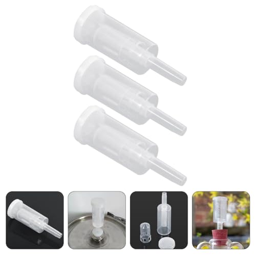 Cabilock 3 Sets Homemade Wine Accessories of Food Grade Exhaust Valves One Way Airlocks and Stoppers for Safe Brewing Beer and Wine