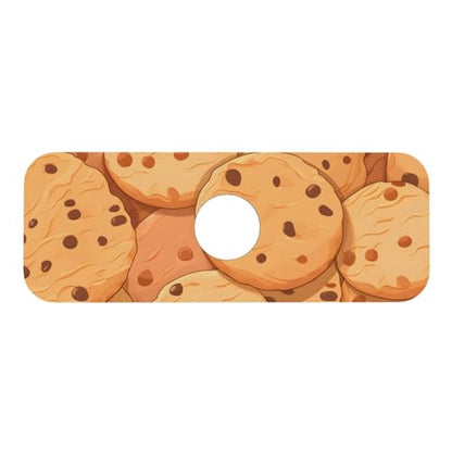 Kitchen Sink Faucet Mat Splash Guard, Chocolate Chip Cookies Super Absorbent Drying Mat, Non-Slip Drain Pad for Bathroom Counter - color: Chocolate Chip Cookies