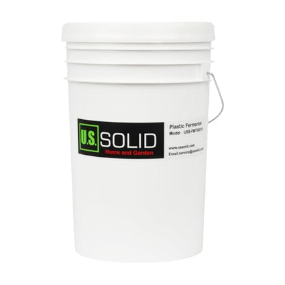 U.S. Solid 6.5 Gallon Fermenter Bucket with Airlock & Spigot | Food-Grade Plastic, BPA-Free | Primary Fermentation Vessel for Beer, Wine, Pickles | Screw-Top Lid - size: 6.5 gallon(1-PACK, Screw Cap)