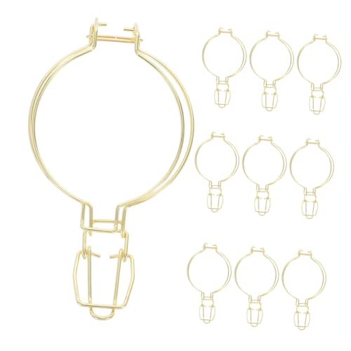10Pcs Glass Jar Sealing Accessories Metal Wire Lock Buckle for Mason Jars Reusable Sealing can Clips for Kitchen Storage Home and Restaurant Use 6.69 X 3.54 X 0.39 in - color: Golden, size: 17.00X9.00X1.00CM