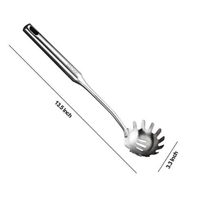 Spaghetti Spoon,304 Stainless Steel Pasta Spoon,Silver/13.8Inch - style: Pasta Spoon
