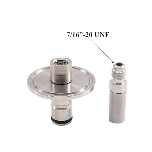 Ball Lock Carbonation Stone: 1.5 Inch TC Connection 0. Micron Carb Kit for Homebrew Conical Fermenter