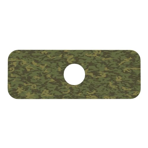 Camouflage Green Camo Faucet Mat For Kitchen Sink, Absorbent Countertop Protector, Quick Dry Sink Splash Guard Pad, Waterproof Draining Mat 15" X 5.5" - color: Style 4