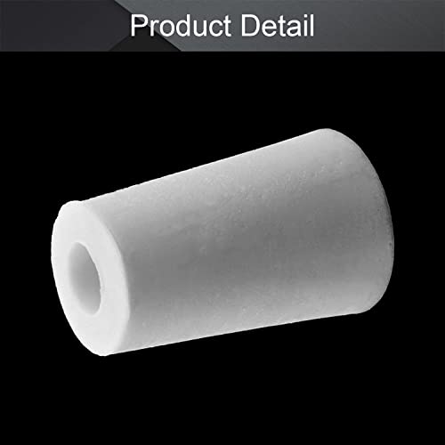 Othmro 2Pcs Drilled Rubber Stopper with Airlock, White Drilled Bungs Stopper with 1.18" Hole for Fermentation Use, Homebrewing Beer Kombucha Airlock Stopper
