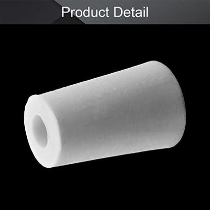 Othmro 2Pcs Drilled Rubber Stopper with Airlock, White Drilled Bungs Stopper with 1.18" Hole for Fermentation Use, Homebrewing Beer Kombucha Airlock Stopper