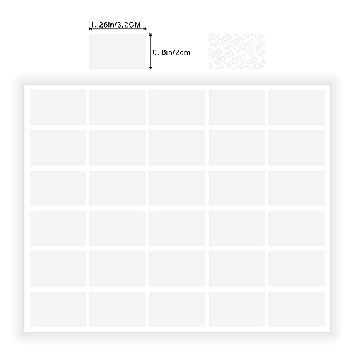 Transparent Blank Tamper Evident Labels Crystal Clear Sealing Package Seal Self Adhesive Security Warranty Void Tamper Proof Stickers (100pcs Rectangle) - style: 100pcs Rectangle