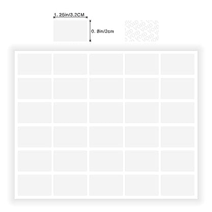 Transparent Blank Tamper Evident Labels Crystal Clear Sealing Package Seal Self Adhesive Security Warranty Void Tamper Proof Stickers (500pcs Rectangle) - style: 500pcs Rectangle