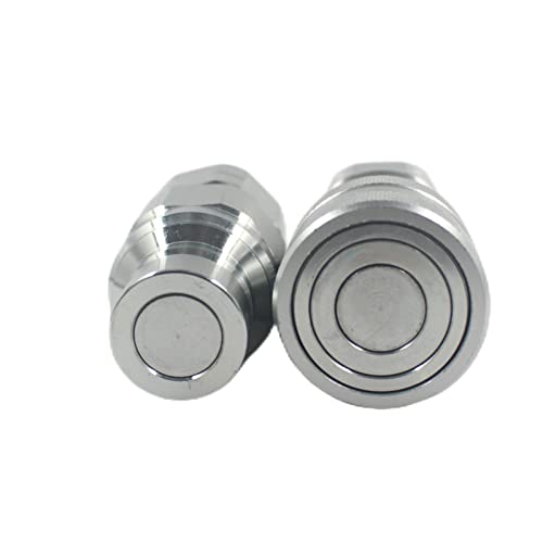 3/4'' SAE-12 UNF1-1/16 Skid Steer Flat Face Hydraulic Quick Connect Coupling/Coupler, 1/2 Body W/Dust Cap - size: 1-Set 3/4" SAE