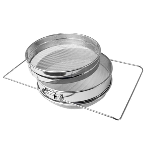 Double Layer Stainless Steel Honey Filter Sieve 40/60 Mesh Beekeeping Strainer for Honey Processing