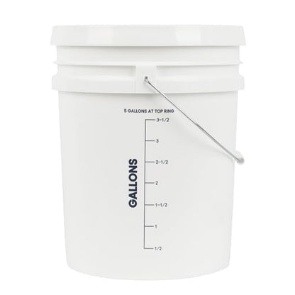 U.S. Solid 2-Pack Plastic Fermenter - 5 Gallon Food-Grade Fermenting Bucket Homebrewing Fermentor with Spigot and Airlock - size: 5 gallon(2-PACK)