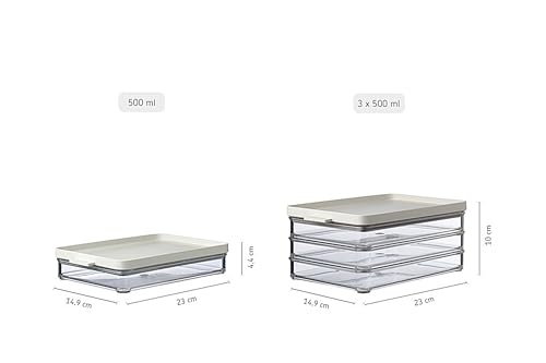 Mepal Meat Fridge Storage Containers - Container with Lid for Meat - Fridge Container for Kitchen Storage & Organization - Dishwasher-safe - 500 ml - Nordic sage - size: Fleischbehälter